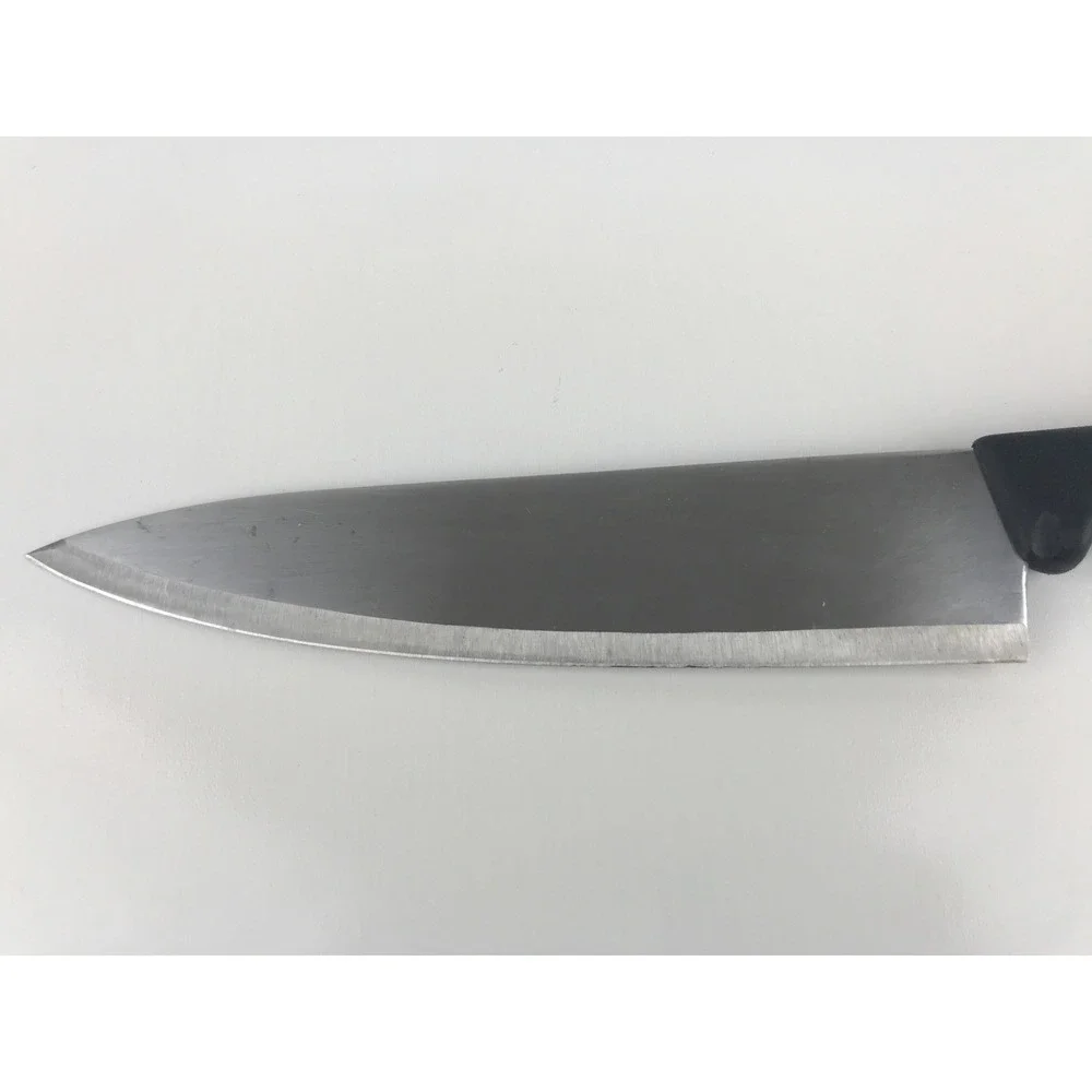 Columbia Cutlery Chef Kitchen‎ Knife Stainless Steel Black Handle Blade 9.5